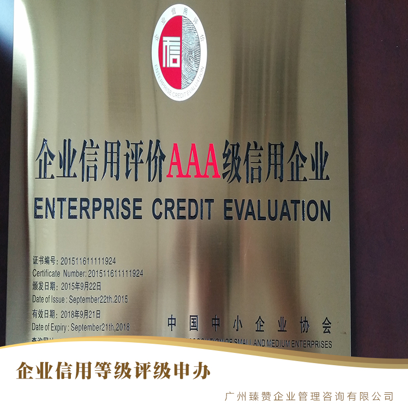 供應(yīng)辦理企業(yè)信用等級(jí)評(píng)級(jí) 企業(yè)信用評(píng)價(jià)AAA級(jí)信用企業(yè)辦理的條件