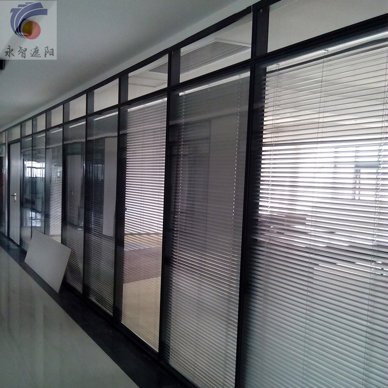供應(yīng)百葉中控隔斷  辦公室雙玻內(nèi)置百葉隔間 鋁合金鋼化玻璃隔斷墻