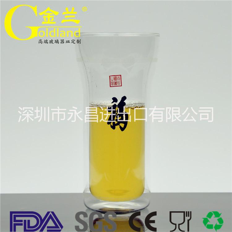 廠家直銷高硼硅耐熱雙層玻璃水杯耐高溫杯茶杯功夫杯咖啡杯