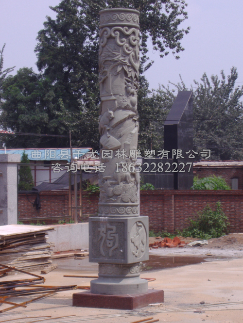 石雕龍柱 石雕龍柱廠家 石雕龍柱價(jià)格 石雕生肖柱子
