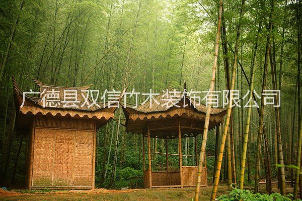 供應竹亭子涼亭竹長廊竹門樓竹籬笆圍欄竹牌坊竹房子農(nóng)家樂竹屋