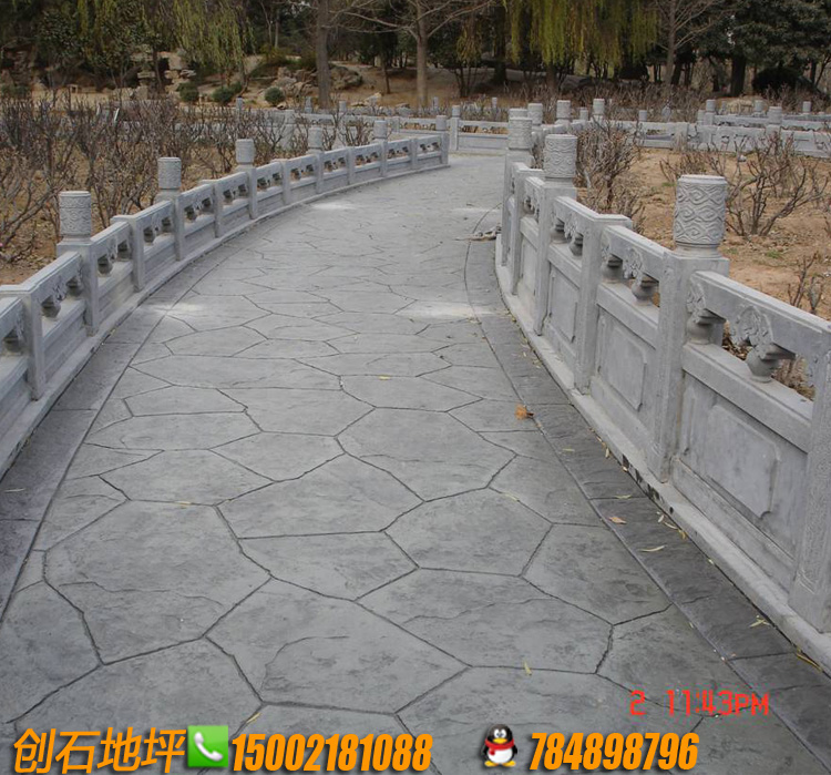 混凝土壓模地坪 混凝土壓膜地坪 彩色混凝土壓花