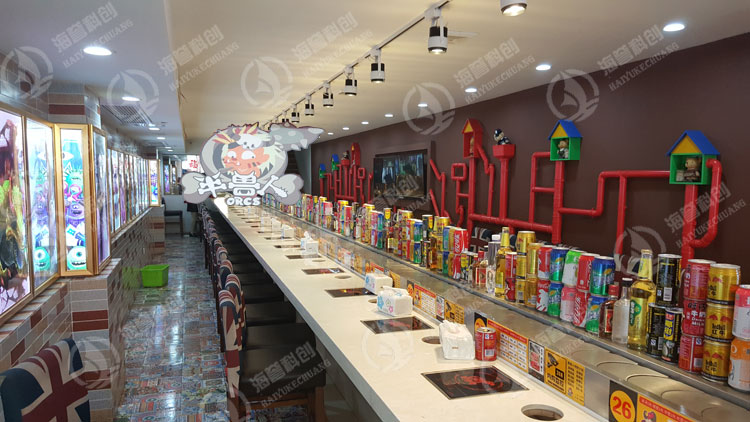 青島城陽利群喜洋洋旋轉小火鍋設備，海譽廠家直銷，上門安裝