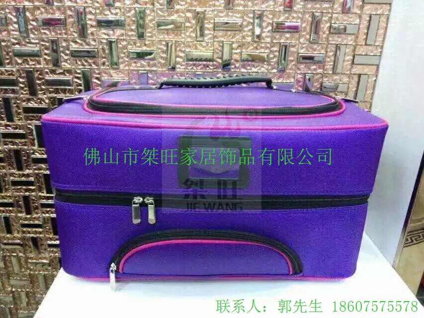 布質(zhì)手提化妝包、雙開PU化妝包、布藝工具包、紋繡化妝包定制 牛津布化妝包