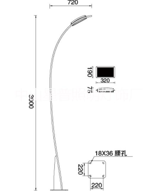 供應(yīng)異形桿LED庭院燈圖片_LED庭院燈價格_LED庭院燈廠家_中山星普照明