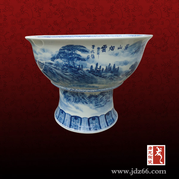 景德鎮(zhèn)陶瓷小魚缸定做廠家，陶瓷養(yǎng)魚缸，陶瓷缸