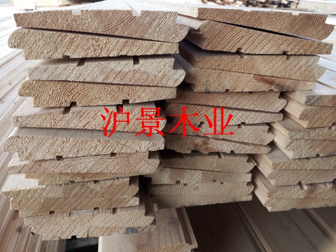 外墻木掛板-滬景木業(yè)生產(chǎn)木屋斜掛板加工一頭大一頭小斜面墻板