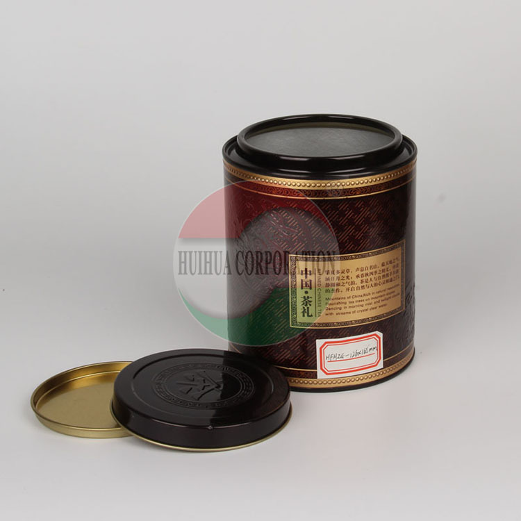 QS食品紙罐廠家 定制雙蓋茶葉包裝罐   復合紙罐 大紅袍茶葉紙罐