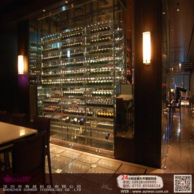 廠家專業(yè)定做各類高端不銹鋼紅酒柜 別墅酒柜恒溫不銹鋼酒柜