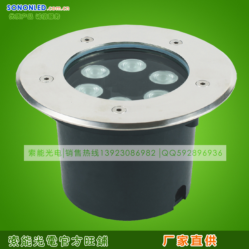 江門LED地埋燈價格,廠家直銷6WLED地埋燈不銹鋼面蓋