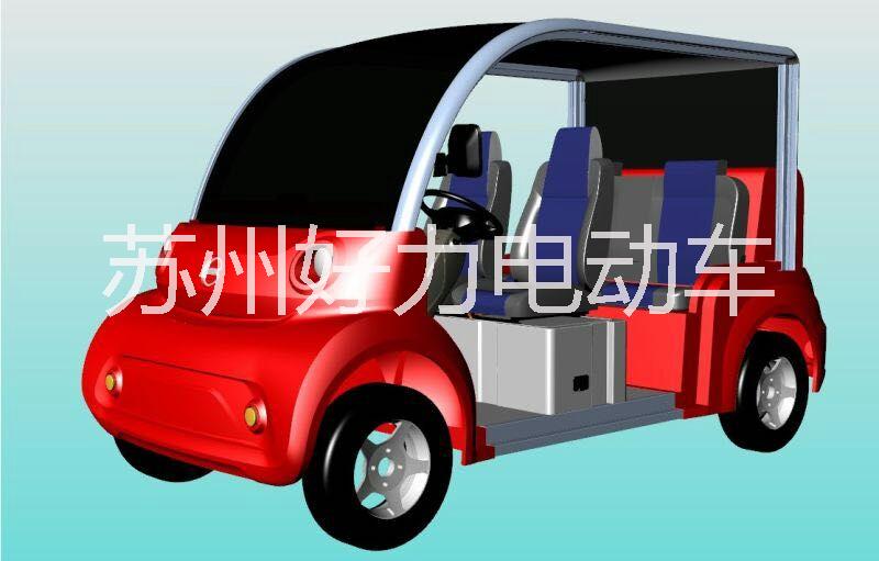 新款4-6座電動(dòng)觀光車，電動(dòng)*，小型封閉觀光車，6座封閉*
