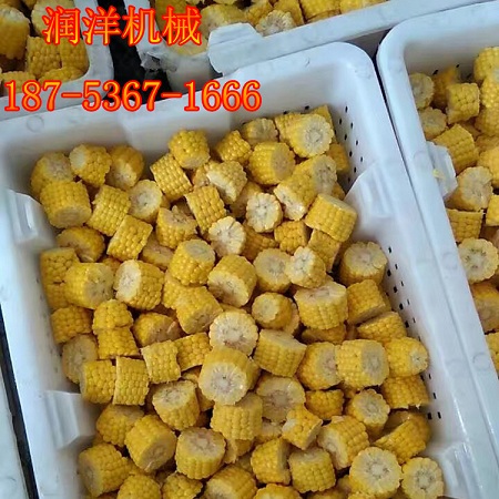 蒸煮休閑玉米塊速凍玉米切段機(jī)