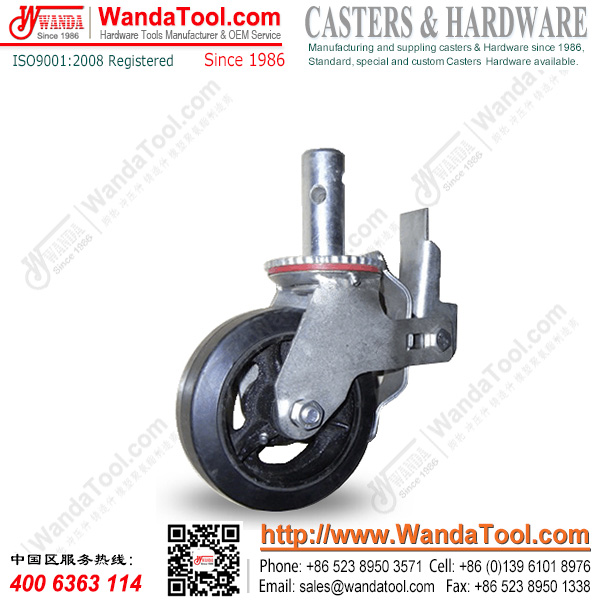 10寸腳手架腳輪，鐵芯橡膠腳手架腳輪，腳手架腳輪廠家