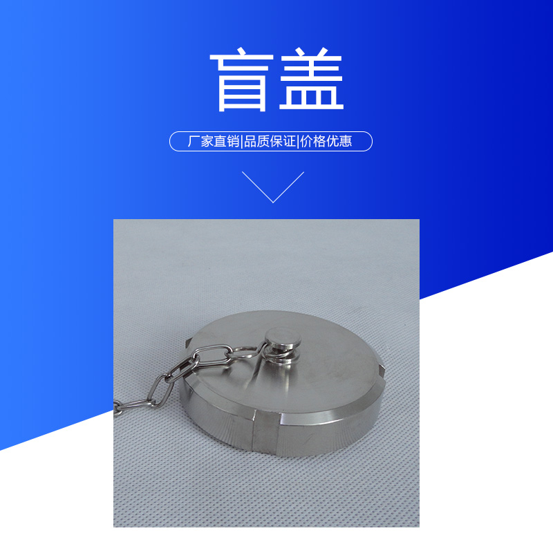 溫州盲蓋批發(fā) 不銹鋼帶鏈活接式快裝盲蓋|盲堵|悶蓋|堵頭 衛(wèi)生級盲螺母