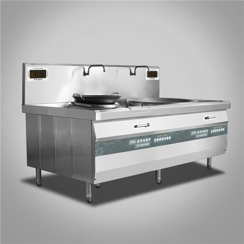 昆明韻芯大小炒電磁組合爐 大功率商用電磁大小炒鍋 一大一小電磁灶