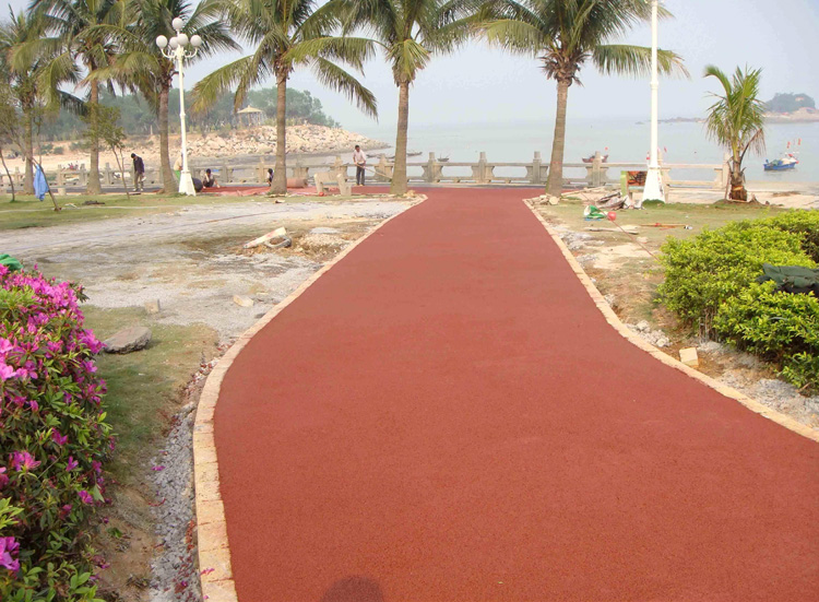 浙江金華盼石透水地坪路面彩色透水地坪行情透水地坪施工工藝金華彩色