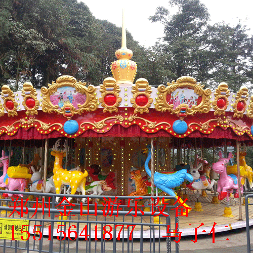 廠家直銷廣場公園歐式豪華雙飛檐旋轉(zhuǎn)木馬 廠家直銷廣場公園歐式旋轉(zhuǎn)木馬