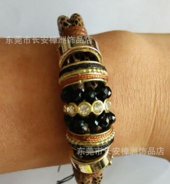 廠家直銷(xiāo) 各種顏色真皮手鏈