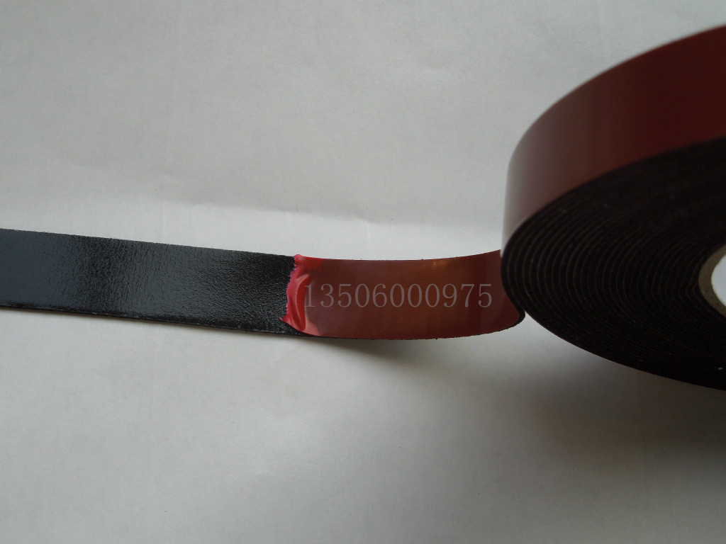 供應0.5MM黑色雙面泡棉膠帶,太陽能膠帶 0.5MM黑色雙面泡棉膠帶 紅膜