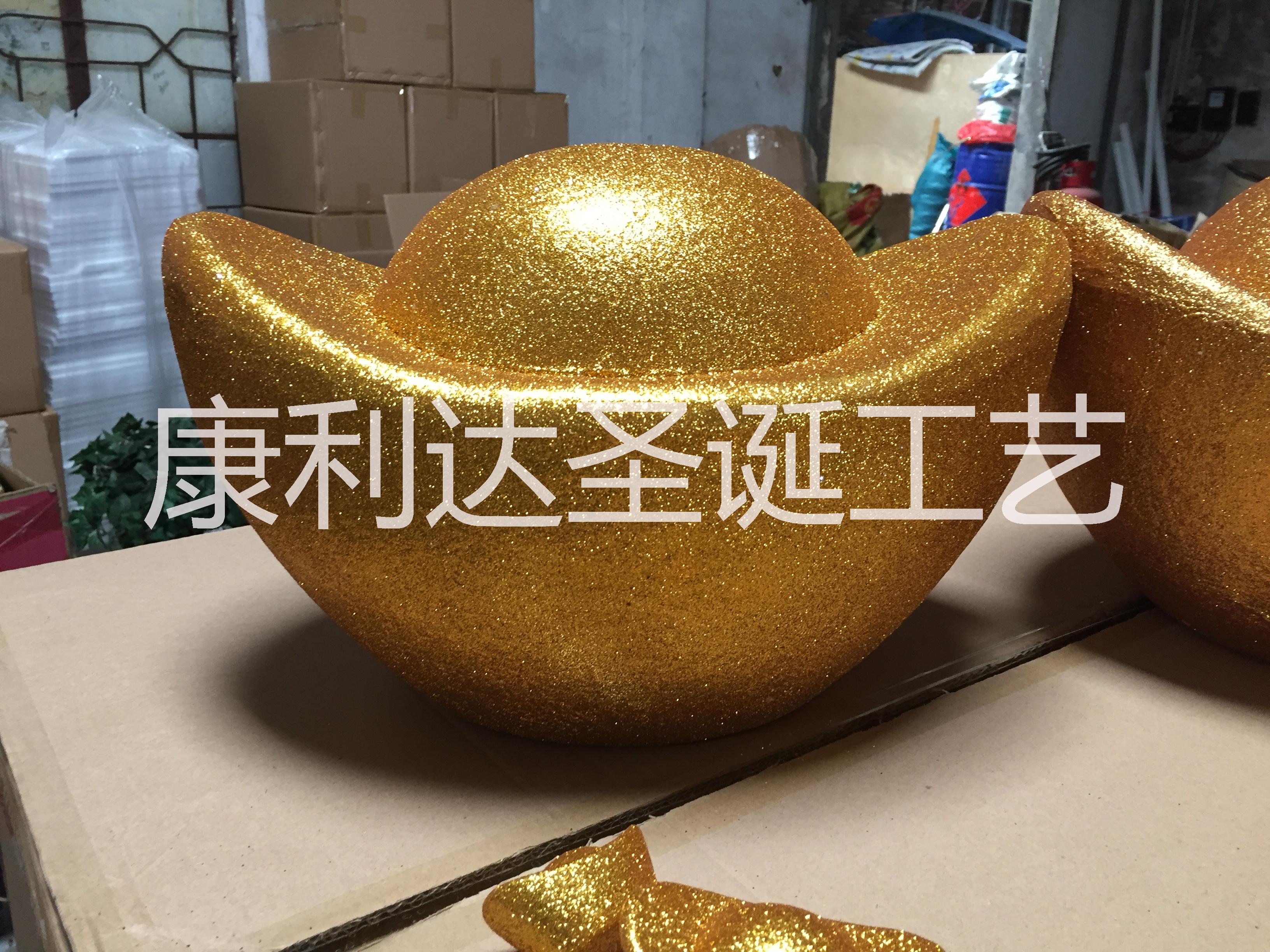 春節(jié)禮品、擺件、金元寶、上粉金元寶、春節(jié)金元寶