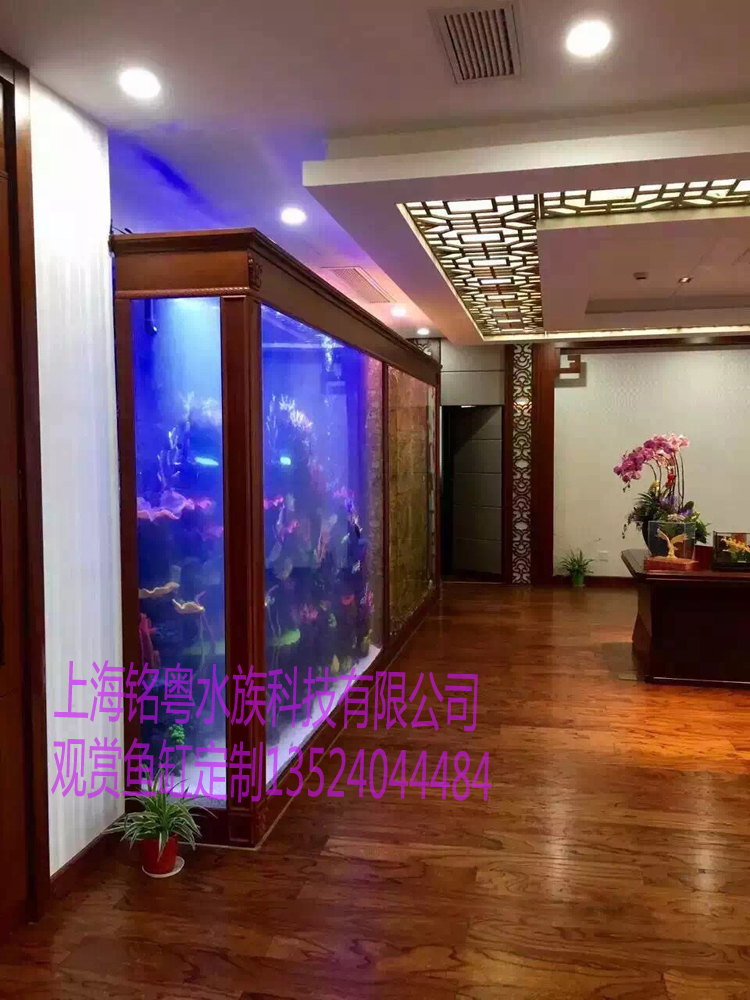 銘粵水族承接嘉興有機玻璃水族箱 大型亞克力魚缸