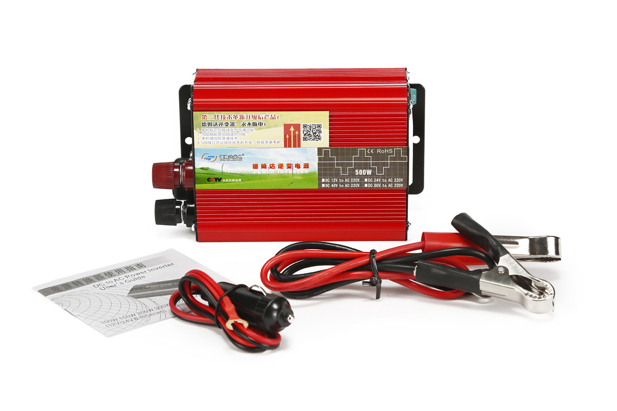 德姆達(dá)逆變器廠家 批發(fā)12V轉(zhuǎn)220V 500W逆變器 三代帶反接溫控500W車(chē)載逆變器 電源轉(zhuǎn)換器