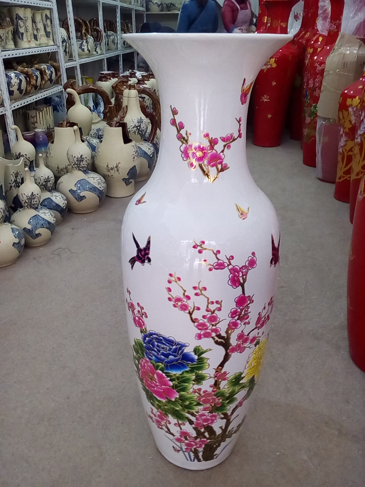 景德鎮(zhèn)廠家直銷 陶瓷青花大花瓶 陶瓷青花大花瓶生產(chǎn)加工