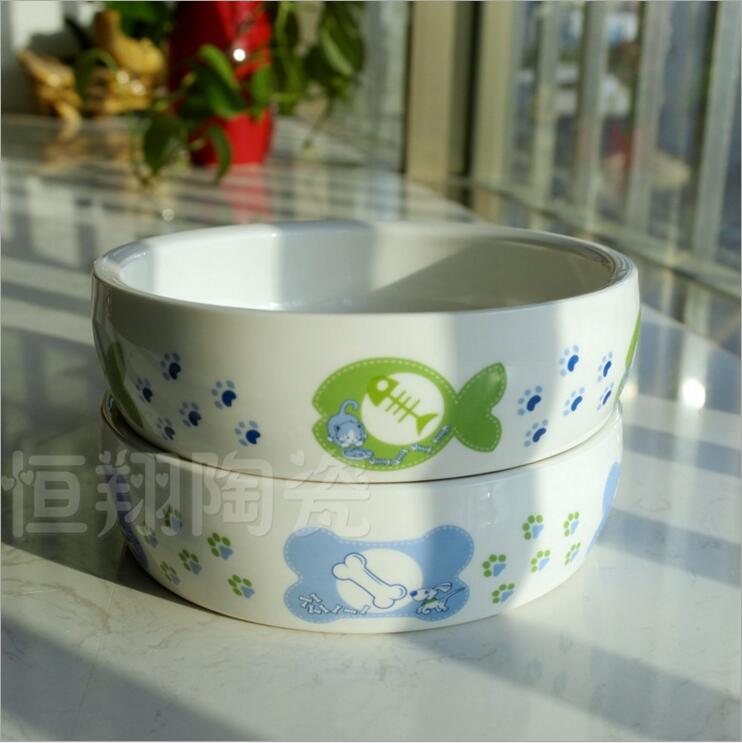 現(xiàn)貨供應(yīng)狗狗食具用品 陶瓷狗食盆價(jià)格 貓碗寵物用品批發(fā)零售