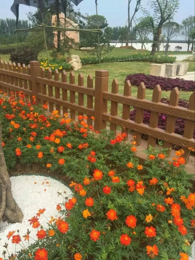 仿木花箱、仿木廊架、花架、仿木花桶、河堤護(hù)欄