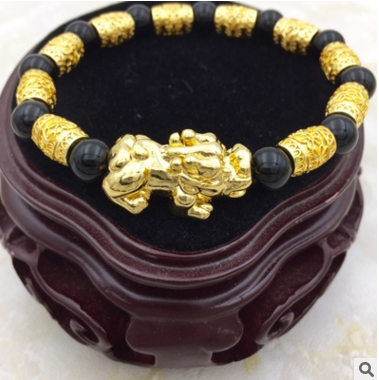 廠(chǎng)家直銷(xiāo) 厚金飾品越南沙金男手鏈 鍍厚金蝴蝶蛹貔貅手鏈一件代發(fā)