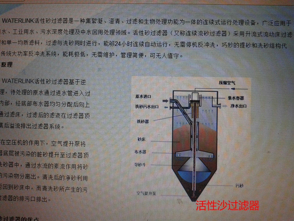 活性沙過濾器