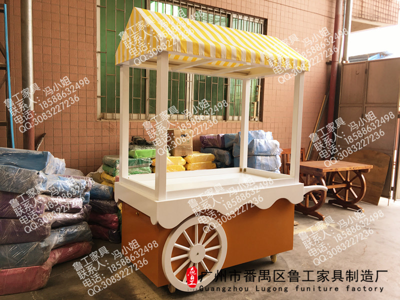 防腐木售貨屋實木奶茶房活動木屋景