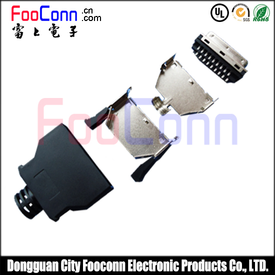 SCSI 14Pin卡鉤彈片式焊線公頭, HPCN 14芯連接器 SCSI連接器 SCSI連接器 14芯