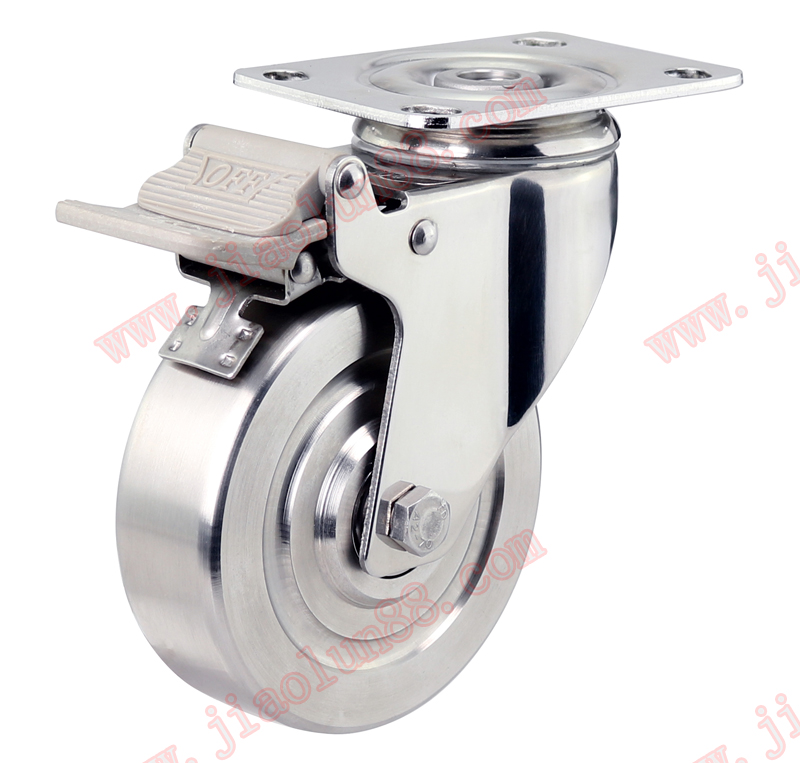 SUS304全不銹鋼萬(wàn)向腳輪廠家  3寸4寸5寸全不銹鋼萬(wàn)向剎車腳輪