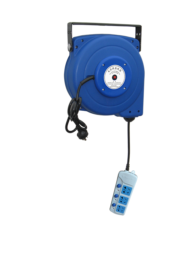 供應深圳寶潤佳10米自動伸縮電纜卷線器 公牛多孔插板繞線器
