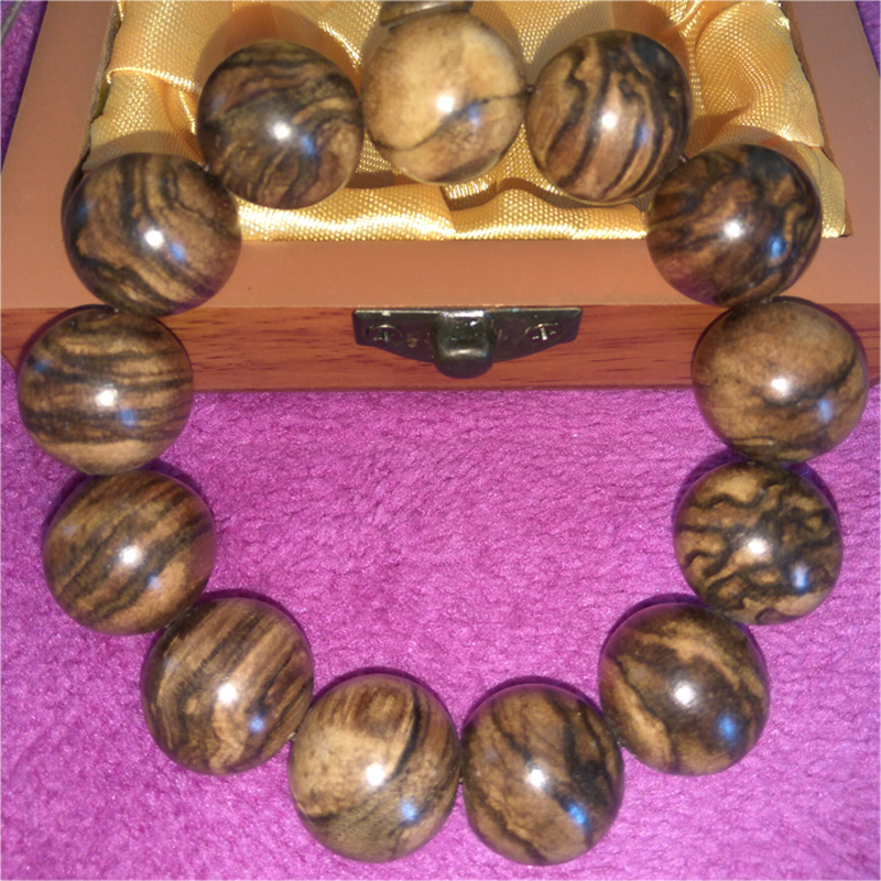 越南花奇楠手串18mm*13顆廠家直銷(xiāo) 佛珠手鏈?zhǔn)执S批發(fā)
