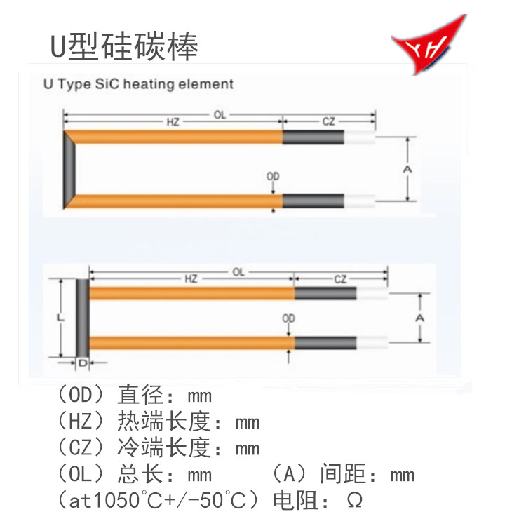 廠家直銷(xiāo) U型硅碳棒 優(yōu)質(zhì)硅碳棒高溫加熱元件 *惠 *