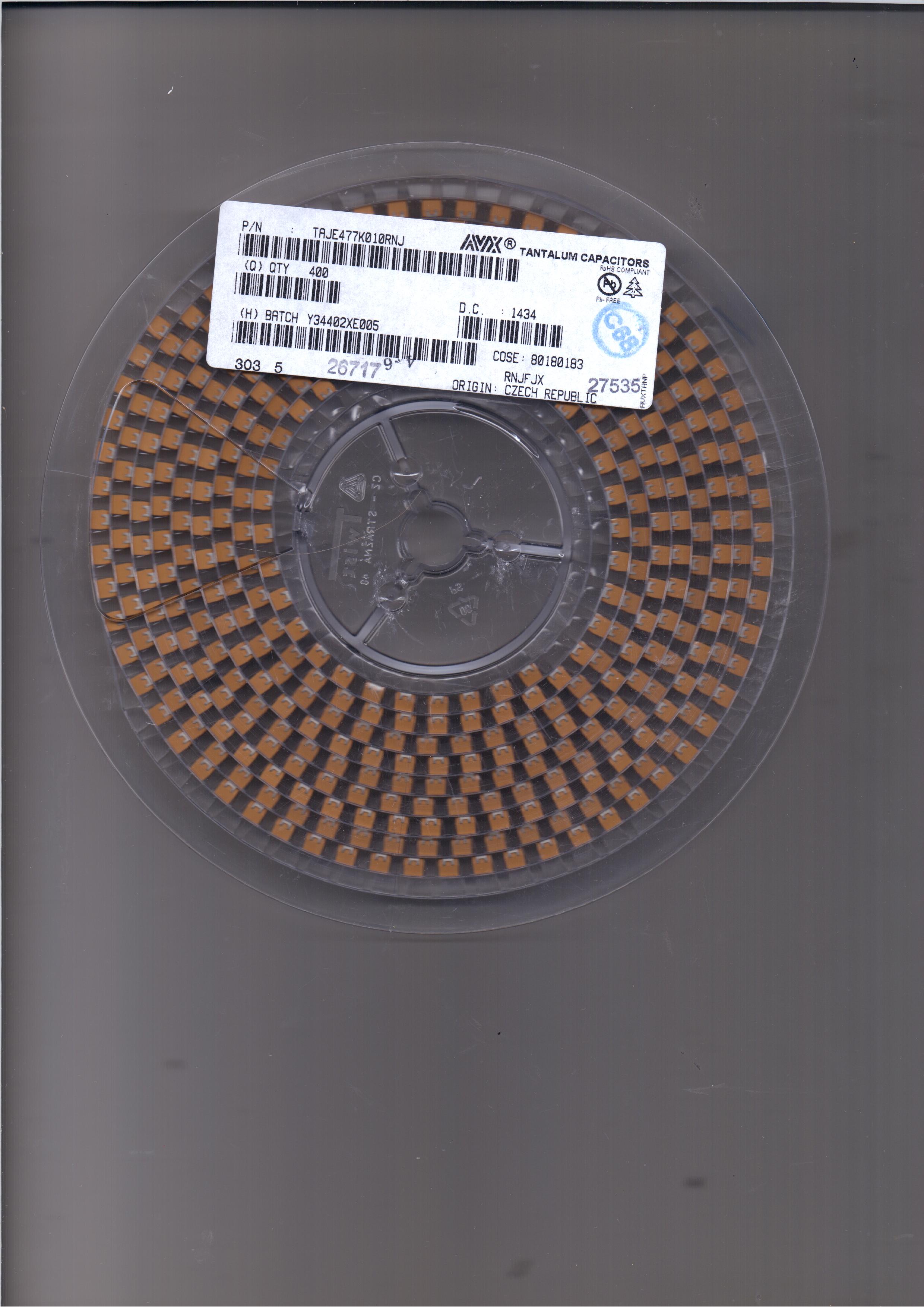 AVX鉭電容廠家代理TAJC476M010RNJ現(xiàn)貨銷售