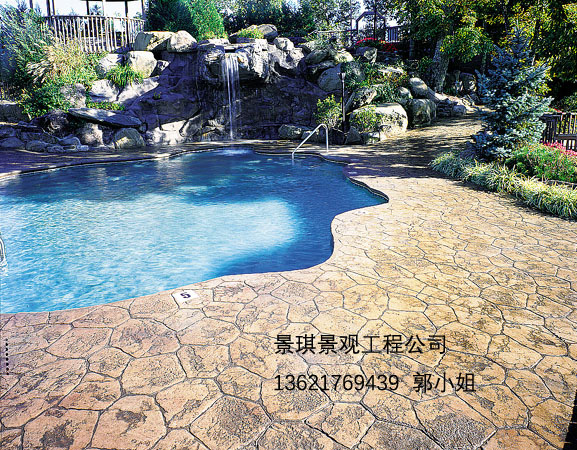 彩色混凝土 透水地坪 壓模地坪 藝術地坪