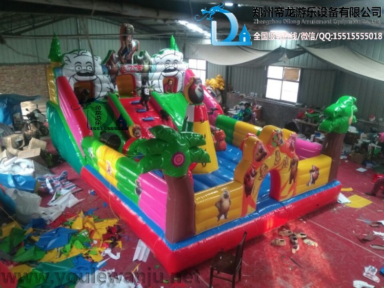 鄭州帝龍定做各種規(guī)格充氣蹦蹦床_充氣城堡_充氣滑梯_兒童充氣玩具，質(zhì)量好價(jià)格低