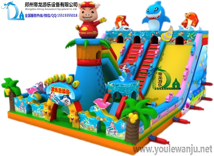 98平迪士尼兒童充氣城堡-鄭州帝龍充氣城堡廠家