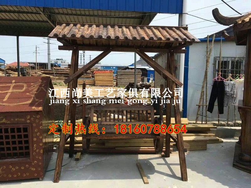 景觀涼亭長廊木屋葡萄架實木秋千椅實木涼亭仿古水車木質(zhì)水車
