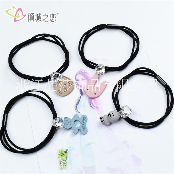 浙江晶莎學(xué)*繩強拉不斷扎頭發(fā)卡通小熊女*圈廠家直銷