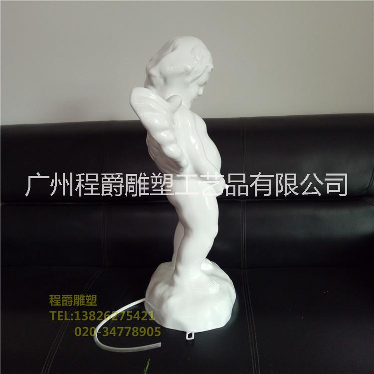 廠家供應(yīng)玻璃鋼圓雕 玻璃鋼小天使雕塑 人物雕塑 景觀擺設(shè)