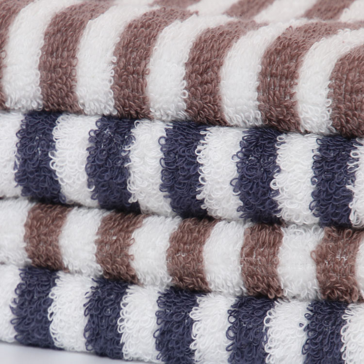 廠家直銷 廠家直銷純棉色織毛巾 *外貿(mào)純棉條紋毛巾 居家面巾 按需求定制