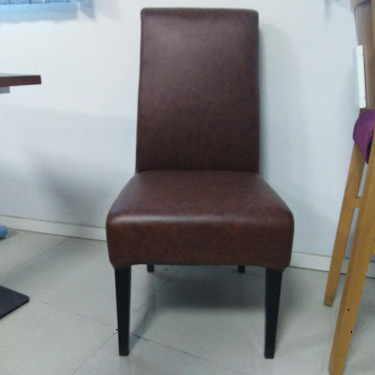 木架高背PU皮餐廳餐椅廠家直銷佛山品牌家具西餐廳酒店宴會椅子 高靠背餐廳餐椅
