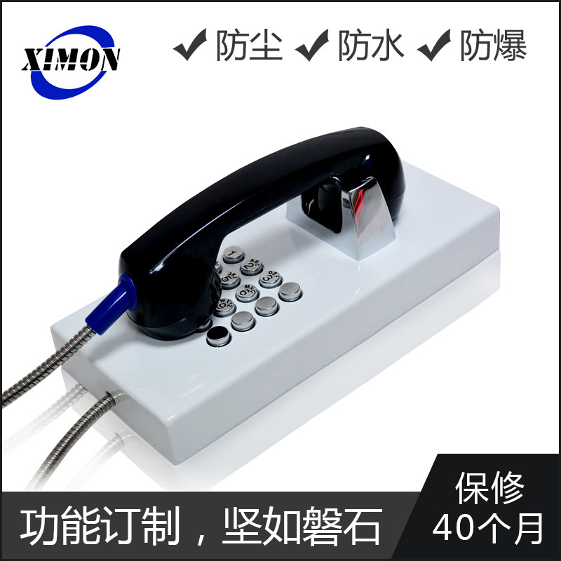 SM7-B17大堂公用 客服電話機(jī) 自動(dòng)撥號(hào) 超時(shí)掛機(jī) 金屬防爆防水防塵電話機(jī)