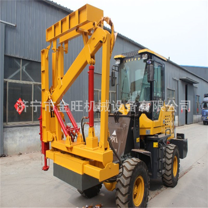 廠家供應(yīng)輪式護(hù)欄打拔鉆一體打樁機 液壓滑架節(jié)省人力