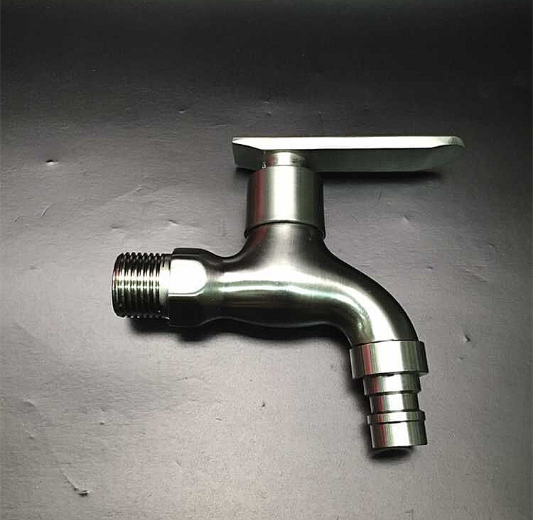 洗衣機(jī)水龍頭304材不銹鋼拉絲波浪撥一字撥水嘴拖把池加厚 波浪龍頭 不銹鋼龍頭