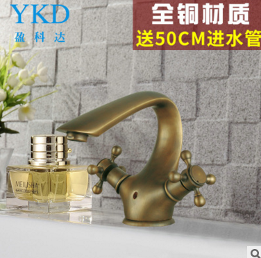 工廠大量銷售YKD-5417廚房歐式水龍頭 冷熱全銅水龍頭 仿古古銅水龍頭
